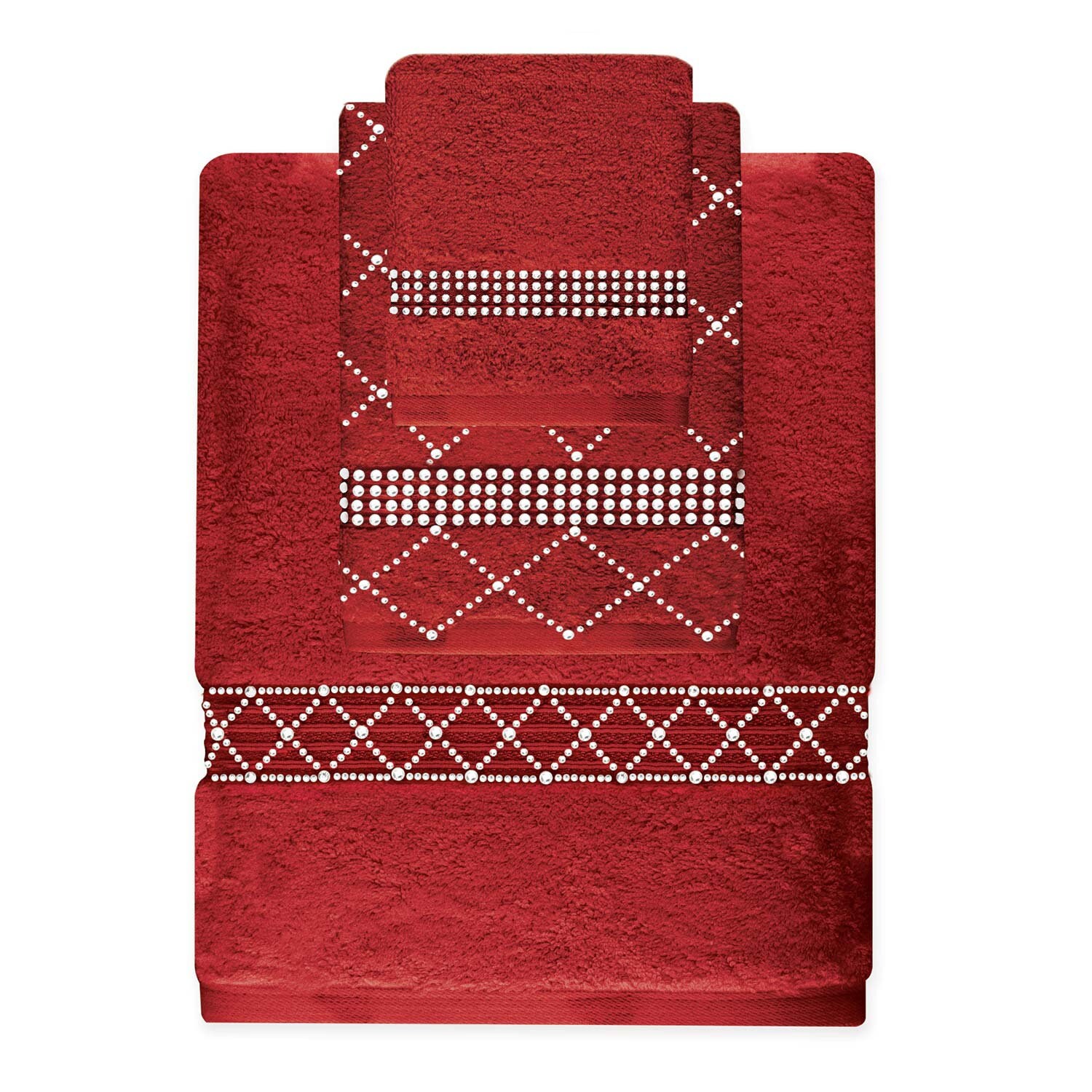 Rhinestone towel set hotsell