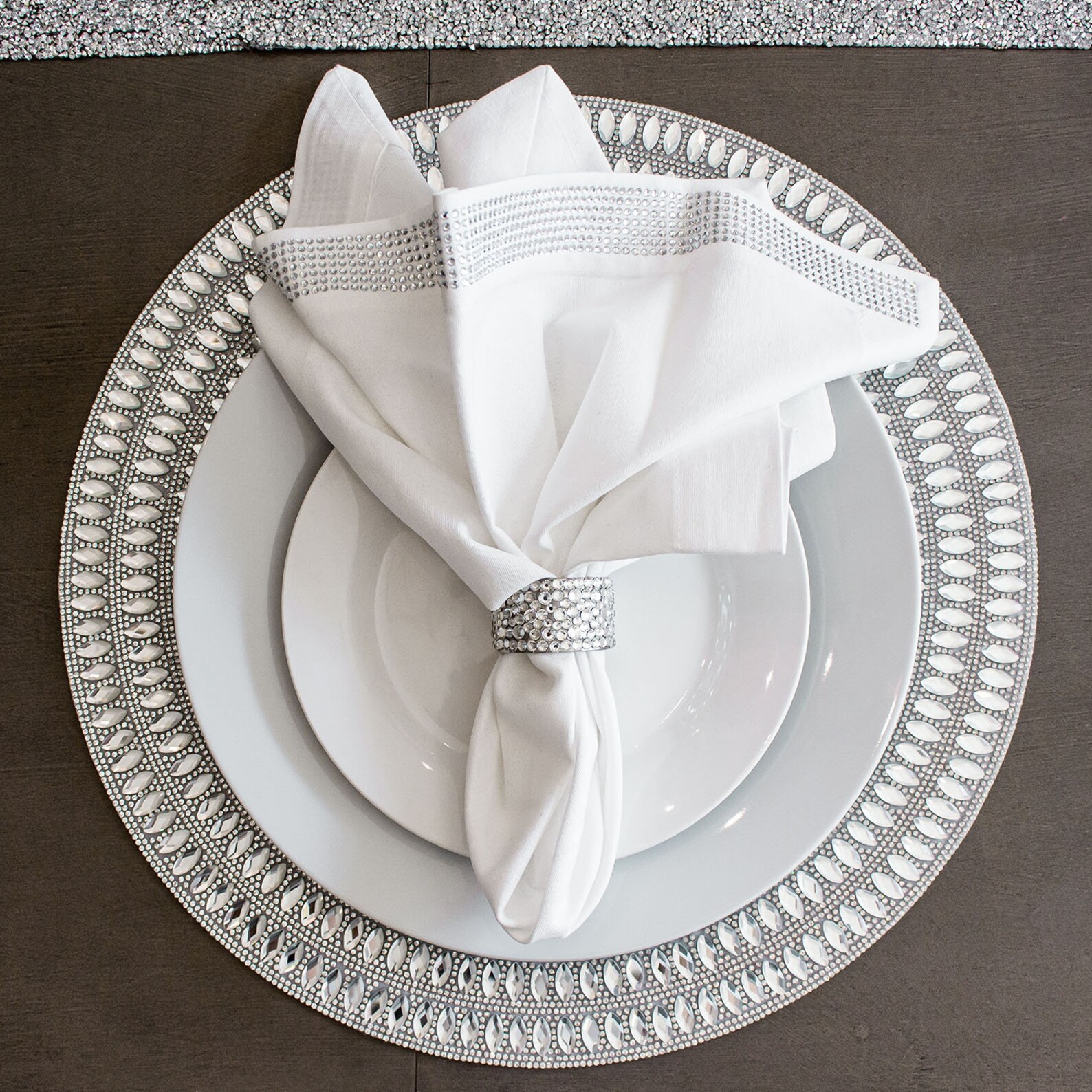 Sparkles Home Rhinestone Flower Placemat Etsy