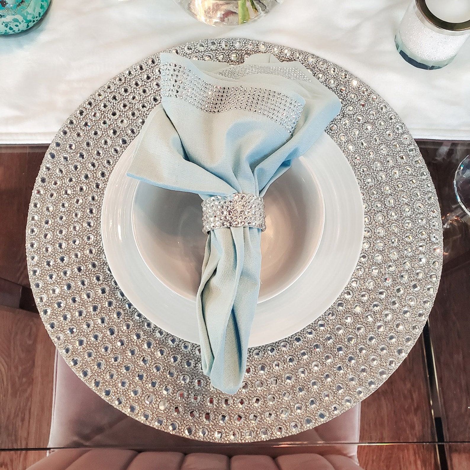 Sparkles Home Rhinestone Montaigne Placemat Etsy