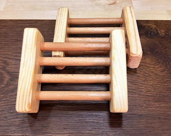 Jabonera hecha a mano, jabonera de madera de pino, Jabonera de madera natural, Jabonera artesanal, Jabonera de madera, Jabonera rústica, accesorio de spa