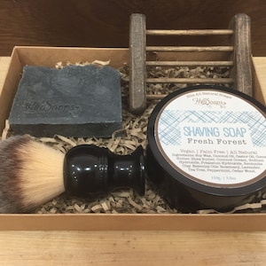 Mens gift set, men soap Set, fathers day gifts, Men vegan gift set, boyfriend gift, vegan men&#39;s gift, shaving set, shaving kit, gift for him