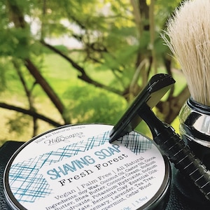 Shaving Soap, Vegan Shaving Soap, All Natural Shaving Soap, fathers day gifts, Men vegan gift, Gift for Father, vegan men&#39;s gift, palm free