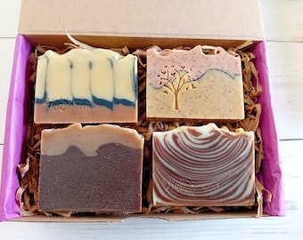 Set de regalo de jabón natural, cesta de regalo de jabón, set de jabón navideño, set de jabón vegano, futura novia, futura madre, set de regalo de cumpleaños, set de regalo de spa