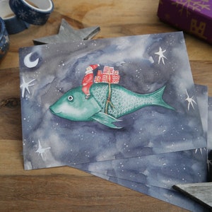 ¡Paquete de 5 postales navideñas! Una mezcla de arte maravilloso