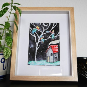 Winter reading times Print from Original watercolour image 4