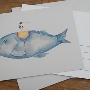 10 x Flying Fish Postkarten - Von meiner Original-Aquarellkunst, mit Liebe gemacht!