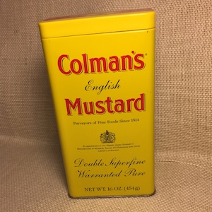 Vintage 16oz. Colman&#39;s English Mustard Empty Tin