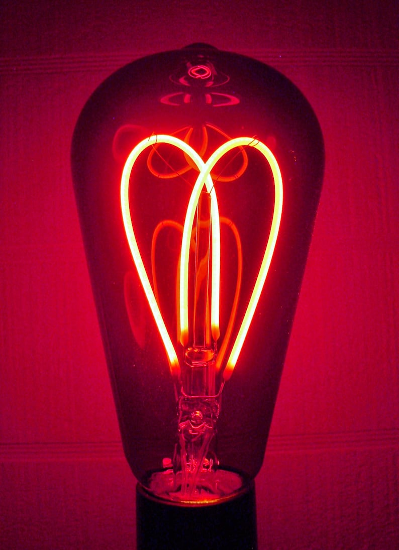 Led Double Loop Light Bulbs ST64 LED double Loop Antique Style - Etsy