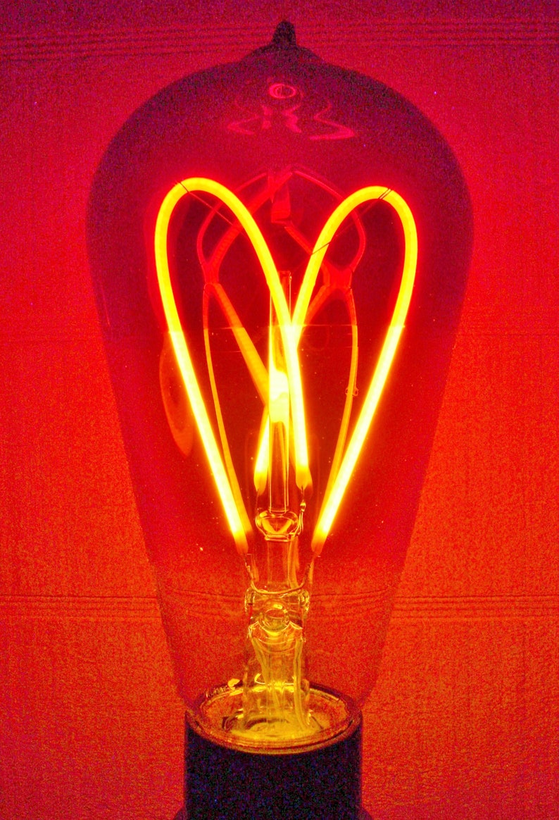 Led Double Loop Light Bulbs ST64 LED double Loop Antique Style - Etsy