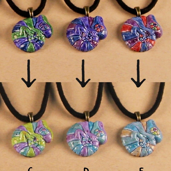 Chameleon Pendant - Magic Color-Changing Enamel Temperature Sensitive Polymer Clay Necklace