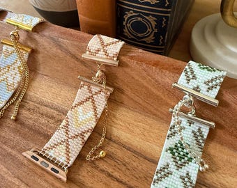 Pulseira de relógio com contas para Apple Watch pequeno 38, 40, 41 e 42 (série 10) mm (pulseira Apple Watch)