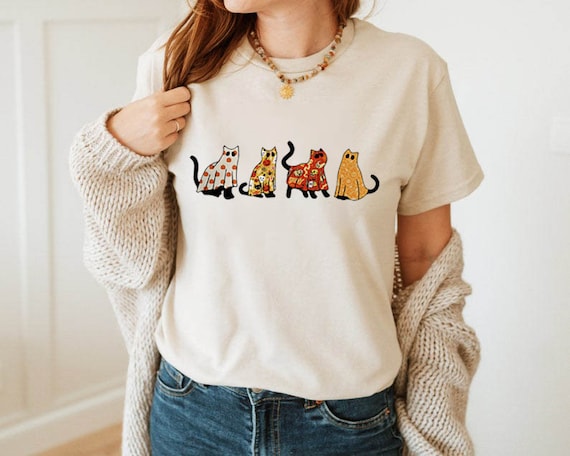 Cat Halloween Shirt, Cat Sweatshirt, Ghost Hodie, Halloween Sweater, Halloween Cat Hoodie, Cat Lover, Cat Sweatshirt, Ghost Sweatshirt