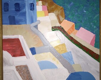 Oia Oil Santorini Perspective