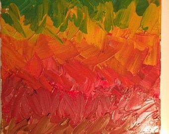 Fall 9 x 12" Palette-Knife Oil by Moduleartist Modular Art