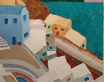 Oia Village Santorini Perspective