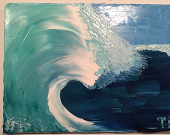 wAv: original 11 x 14"  palette-knife Oil painting
