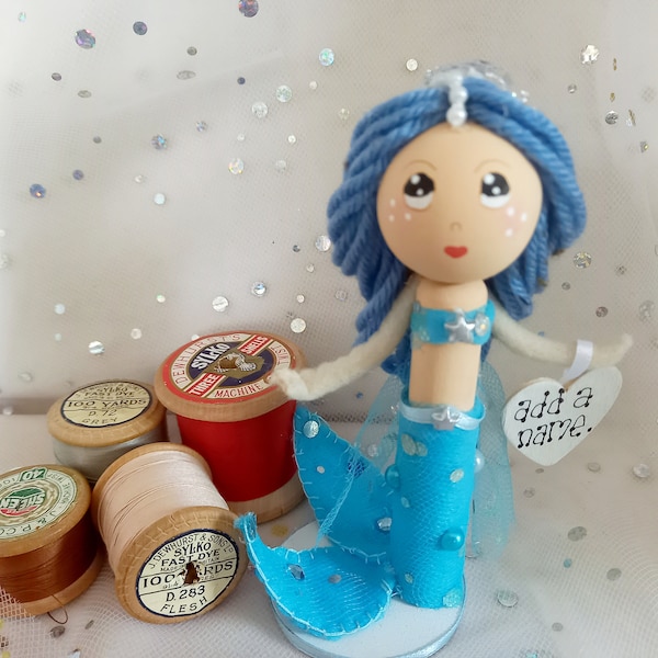 Mermaid peg doll.