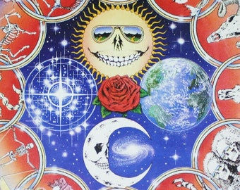 Jasper Sun & Moon Vintage Authentic Grateful Dead lot stickers