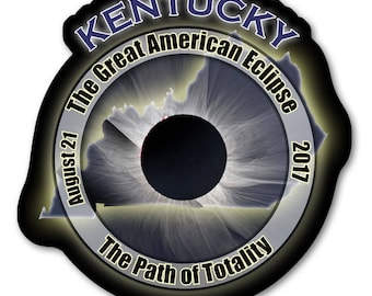 Dark Side of the Moon Total Solar Eclipse 2017 Sticker EC032 Kentucky