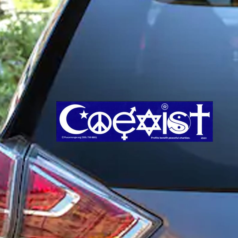 S001 the Original Coexist Peace Symbol Bumper Sticker or Etsy