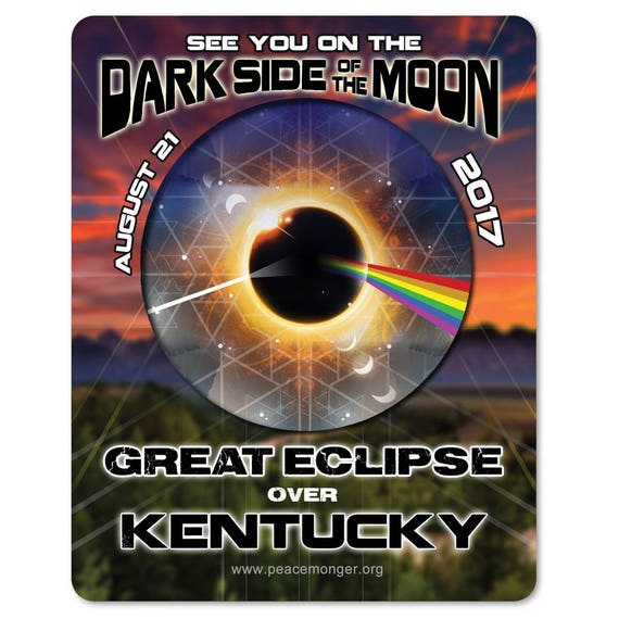 EC051 Great American All Seeing Eye Total Eclipse Souvenir Sticker