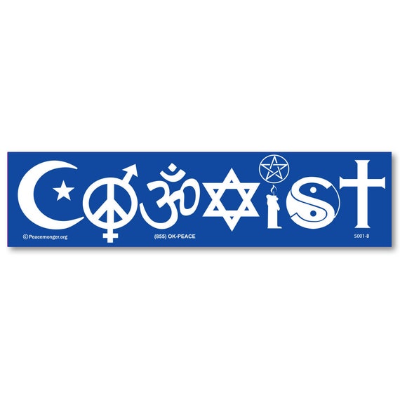 S001B coexister Om païen symbole interreligieux mots paix entre