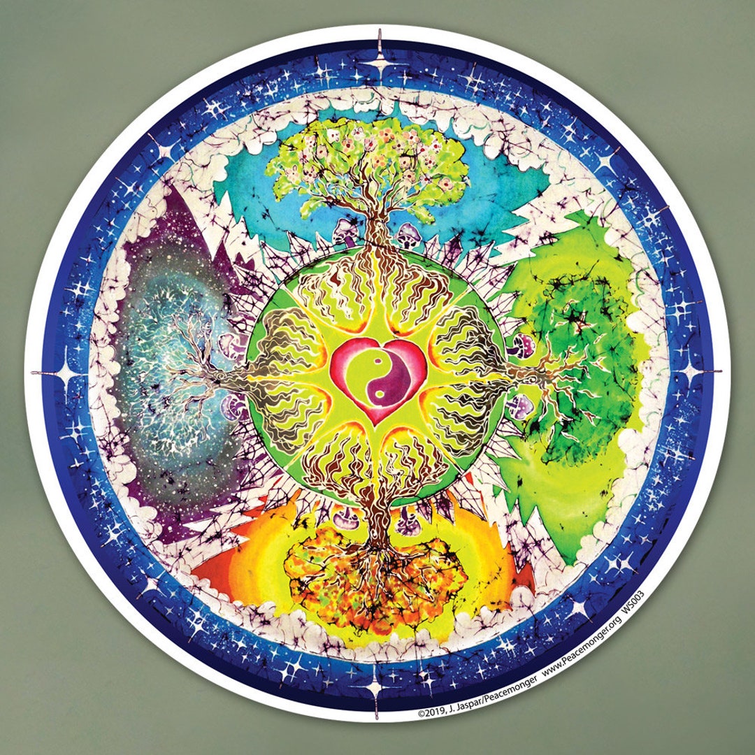  WS003 Four Seasons Nature Mandala Jaspar Tree of Life Mural Wall Motiv 