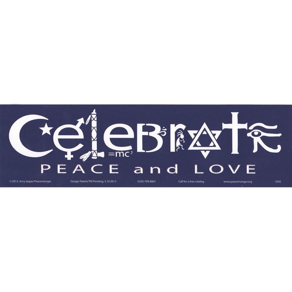 Coexist SymbolGlyphs Original Peacemonger Design Large Bumper Sticker S001