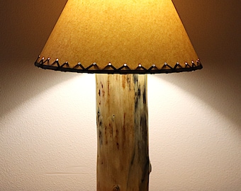 Big Sawtooth Mountain Table Lamps – Set of 2 – Handmade in Idaho – 14&quot; Parchment Shades