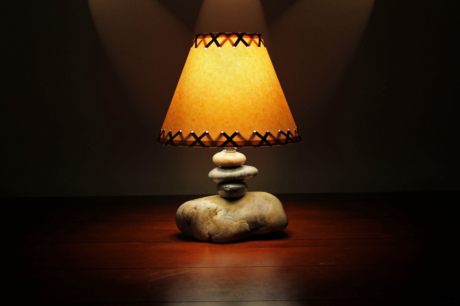 Rustic Cabin/Lodge Style Lamp...The Clearwater Small Stone Etsy