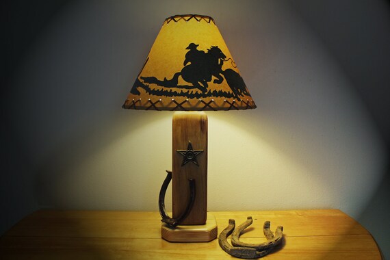 Rustic Cabin Lodge Decor Lamp The Old West Table Lamp Etsy