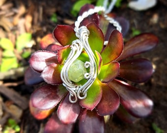 Forest Sprite~ ~Demantoid Garnet Wire Wrapped Pendant