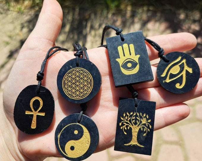 Carved Shungite Amulets