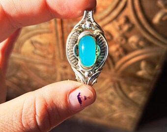 Gem Silica wire wrapped pendant