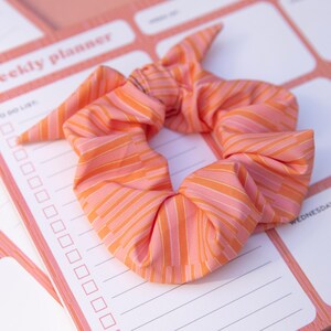 Recycled Retro Stripe Scrunchie, 90s Eco-Friendly Hair Accessory, Knot Scrunchies, Vintage Hair Tie, Sustainable Scrunchie for Her