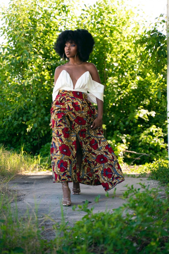 dashiki wrap skirt
