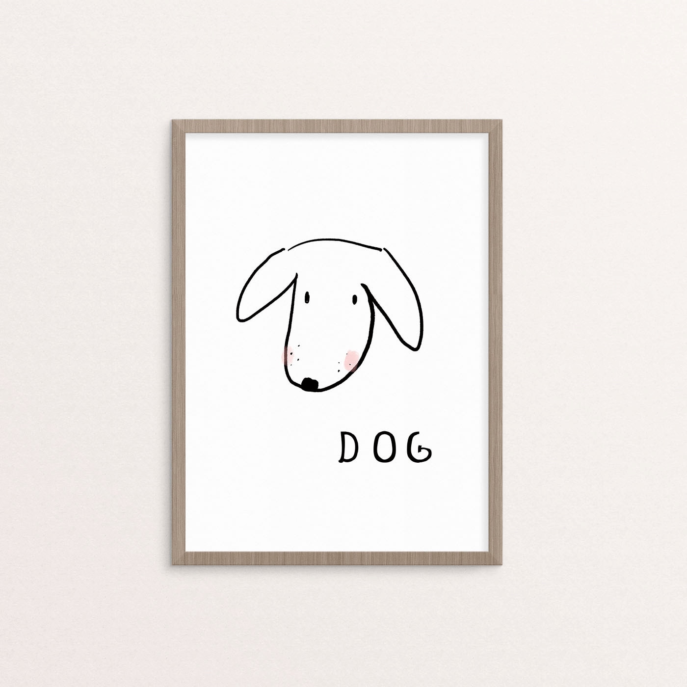 Dog Nursery Art, Printable Black and White Nursery Art, Downloadable