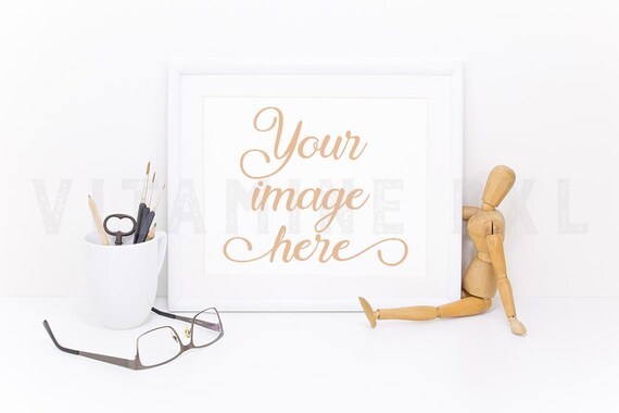 Print Mockup Print Frame Mockup White Landscape Frame Artwork