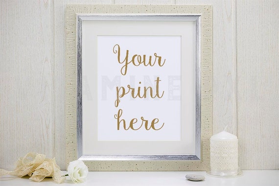 Silver Frame Mockup Print Mockup Photography Artwork Mockup Picture