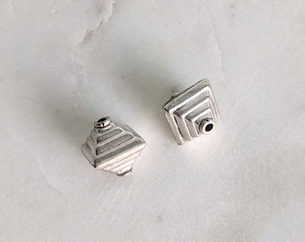 Handmade 925 Sterling Silver Bali Stamped Bead - 2 pcs.