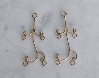 Handmade Bali 24K Gold Filled Vermeil Chandelier Connector - 2 pcs.