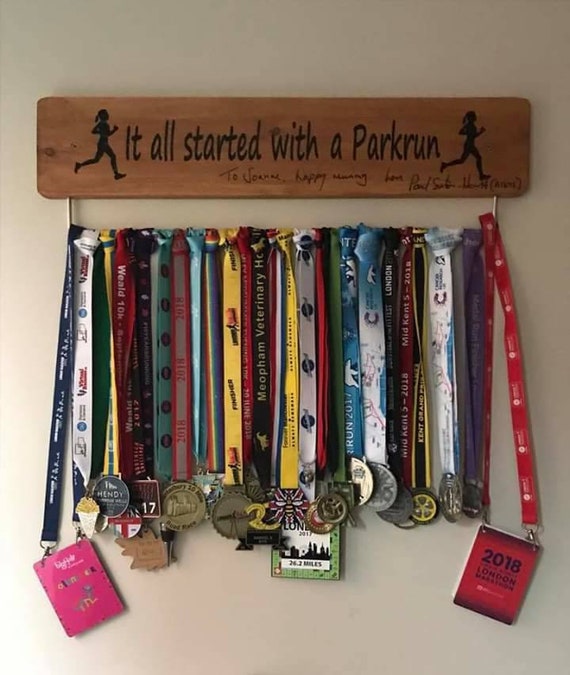 Parkrun Medal Display Hanger By Gb Medal Boards 70cm Width Etsy
