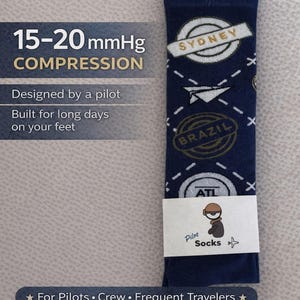 Pilot Compression Socks 15–20 mmHg – Aviation Travel & Crew