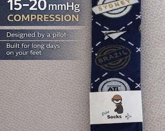 Pilot Compression Socks 15–20 mmHg – Aviation Travel & Crew
