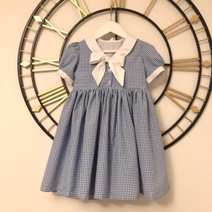 Blue school gingham dress online