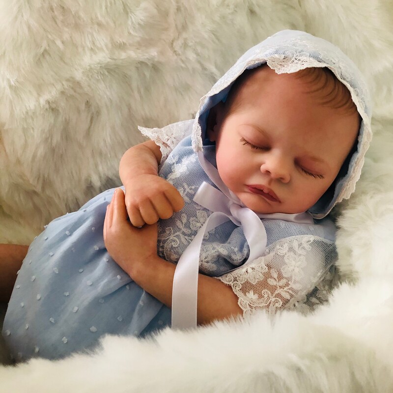 Baby Club Chic Toys Pink Gown with Lace Trim & Hat Set main image 1