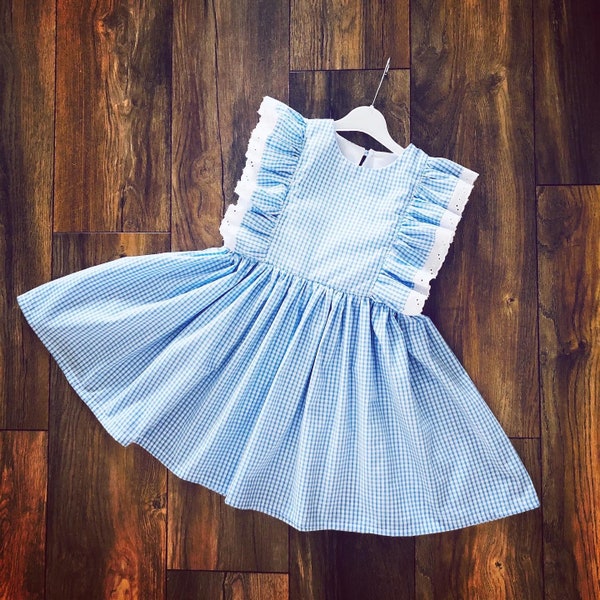 Toddler Girl Gingham Boho Sundress – Sleeveless Ruffle Tank Dress For Summer