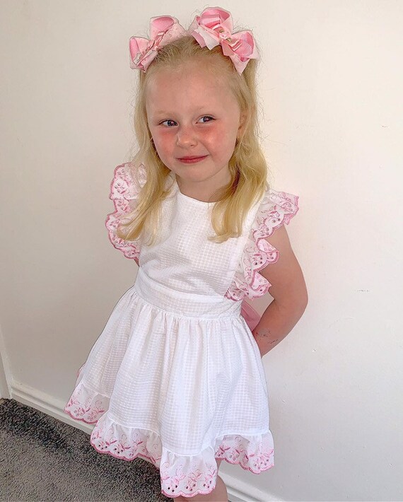 white ruffle sundress