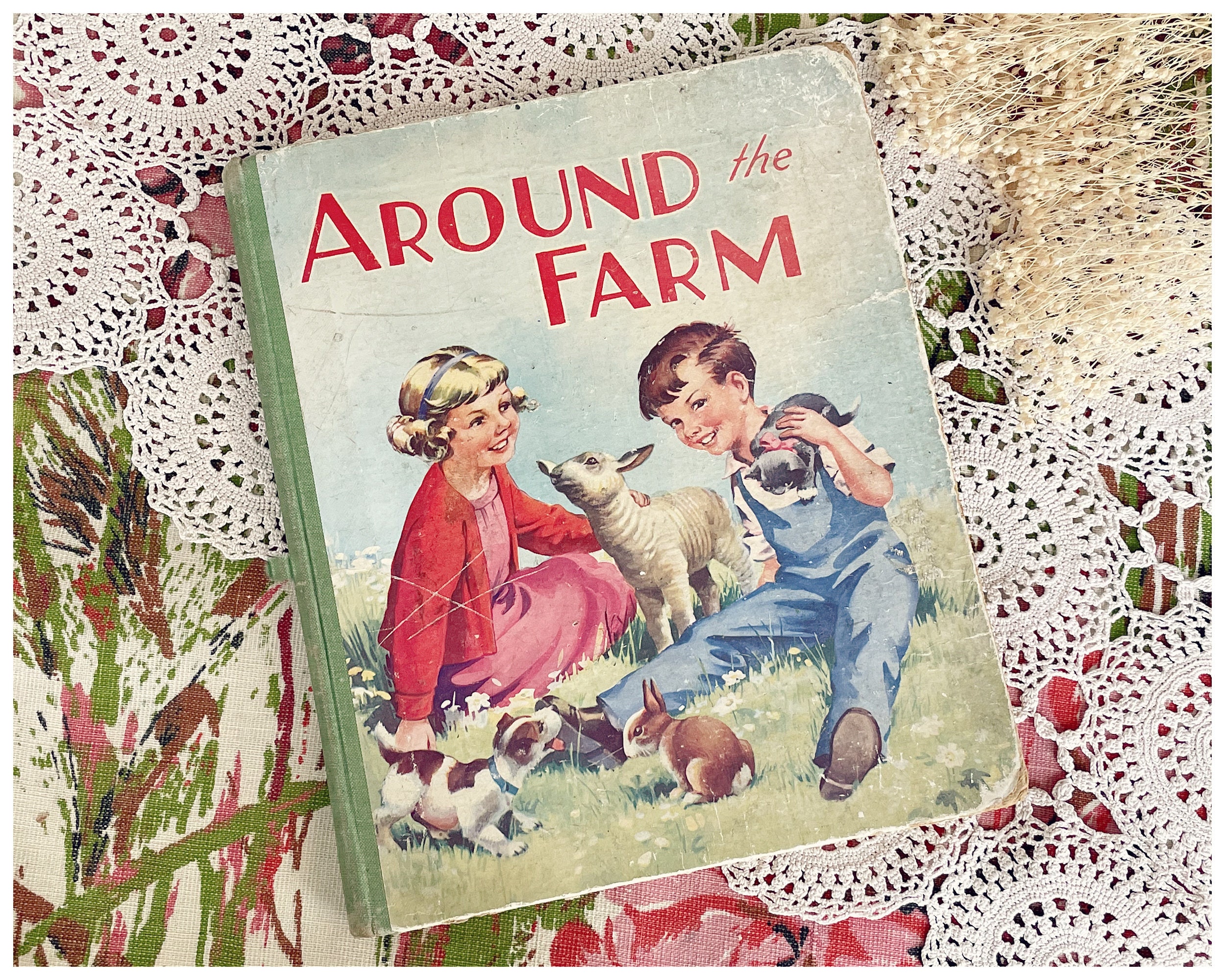 Vintage 1950s Childrens Book Around the Farm by Arthur Groom Etsy UK