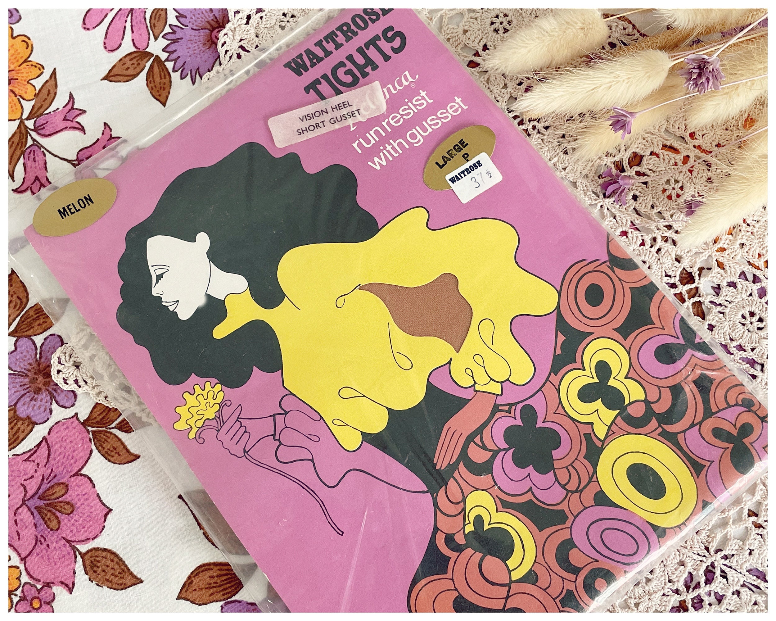 Vintage 1970s Retro Waitrose Tights 